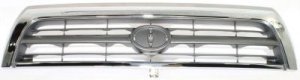 Chrome Shell/Silver Insert Grille for 1996-1998 Toyota 4Runner, 6 Cylinder, Replacement
