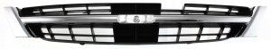 Grille for Nissan Maxima 1997-1999, Chrome Shell with Painted Black Insert, Replacement