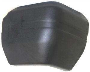 Rear Bumper End for Jeep Wagoneer (1984-1990), Cherokee (1984-1996), Right (Passenger) Side, Textured, without Tire Mount Holes, Replacement