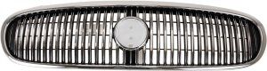 Grille for Buick LeSabre 1997-1999, Plastic Material with Chrome Shell/Painted Black Insert, Replacement