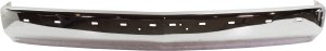 Front Bumper Face Bar for Chevrolet C/K Full Size Pickup 1988-2002, Chrome Finish, w/o Air Intake Holes, w/ Impact Strip and Pad Holes, Replacement