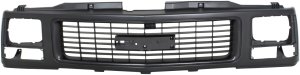 Paintable Shell and Insert Grille for 1988-1993 GMC C/K Series with Single Sealed Beam Headlight, Replacement