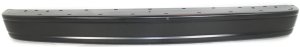 Step Bumper Face Bar for 1985-1994 GMC Safari and Chevrolet Astro Van, Without Pad and Mounting Bracket, With Pad Provision, Powdercoated Black, No Impact Strip Holes or Cover, Replacement