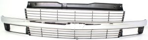 Grille for Chevrolet Astro 1996-2005, Chrome and Silver, with Composite Headlight, Replacement