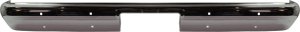 Chrome Rear Bumper for Chevrolet C/K Full Size Pick Up 1981-1987, Suburban 1981-1991, Fleetside Design, without Impact Strip Holes, Replacement