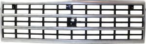 Grille for Chevy R/V Series 1989-1991, Silver Shell/Dark Gray Insert, with Single Headlights, Replacement