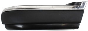 Front Bumper End for Chevrolet S10 Pickup (1994-1997), Left (Driver) Side, Primed (Ready to Paint), with Side Molding Holes, Replacement
