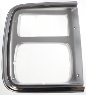 Headlight Door for Chevrolet G-Series Van 1985-1991, Left (Driver) Side, Chrome/Silver, Single Headlights, Replacement