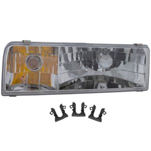 Headlight Assembly for Lincoln Town Car 1995-1997, Left (Driver), Halogen, Replacement