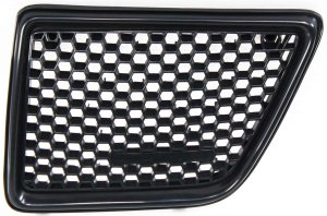 Grille for Pontiac Grand AM 1992-1995, Left (Driver), Black Shell and Insert, Replacement