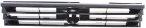 Grille for 1991-1992 Nissan Sentra, Black Shell and Insert, Replacement