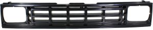 Black Shell and Insert Plastic Grille for 1987-1988 Mini Ram and 1987-1993 Ram 50 Pickup, Replacement