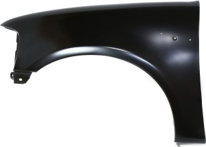Front Fender for Ford F-Series 1997-2004, Left (Driver), Primed (Ready to Paint), without Wheel Opening Molding Holes, Replacement For Models F-150, F-250, F-350.