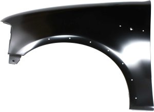 Front Fender for Ford F-Series 1997-2004, Left (Driver), Primed (Ready to Paint), with Wheel Opening Molding Holes , Replacement. Models: F-150, F-250, F-350, F-450