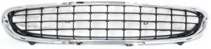 Grille for Chrysler Concorde 1998-2001, Chrome Shell with Painted Black Insert, Plastic, Replacement
