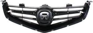 GRILLE for Acura TSX 2004-2005, Painted Black Shell and Insert, Replacement