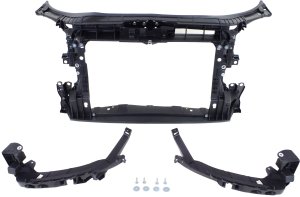 Radiator Support Assembly for Audi A3 2009-2013, Black, Made of Plastic and Steel, Replacement