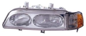 Left (Driver) Headlight Assembly for 1991 - 1994 Acura Legend, Front Headlight Assembly Replacement Housing / Lens / Cover, 4 Door; Sedan, Includes Park/Marker Lights; Composite;  33150SP0A03, Replacement
