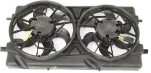Radiator Fan Shroud Assembly for Chevrolet Cobalt 2005-2010, Saturn Ion 2004-2007, Dual Fan, 2.0L Engine, Replacement
