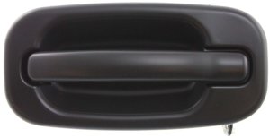 Front Exterior Door Handle for Chevrolet Silverado/GMC Sierra 1999-2007, Right (Passenger), Smooth Black, without Keyhole, Includes 2007 Classic, Replacement