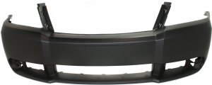 Front Bumper Cover for Dodge Avenger 2008-2010, Primed (Ready to Paint), with Fog Light Holes, Replacement