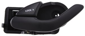 Front Interior Door Handle, Textured Black for Ford Escape 2001-2007, Mercury Mariner 2005-2007 Left (Driver), Replacement