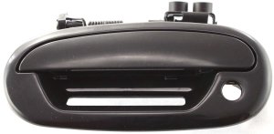 Front Exterior Door Handle for Ford F-Series 1997-2004/Expedition 1997-2002 Left (Driver), Smooth Black with Keyhole, Replacement