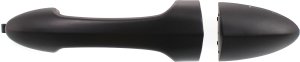 Rear Exterior Door Handle for Ford Focus 2000-2007, Right (Passenger)=Right (Passenger), Smooth Black w/Cover, Cap, Pad, and Handle, Replacement