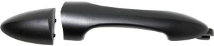 Rear Exterior Door Handle for Ford Focus 2000-2007, Right (Passenger)=Left (Driver), Textured Black with Cap, Cover, Pad, and Handle, Replacement