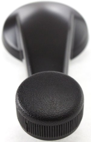 Front Window Crank for Chevy S10 1994-1997, Smooth Black with Black Knob, Zinc Material, Replacement