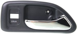 Front Interior Door Handle Right (Passenger) for Honda Accord 1994-1997 Sedan/Wagon (DX model) (LX - Canada Built), Chrome Gray, Replacement