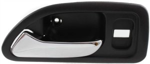 Front Interior Door Handle in Chrome Gray for 1994-1997 Honda Accord, Left (Driver), Sedan/Wagon DX Model, LX - Canada Built, Replacement
