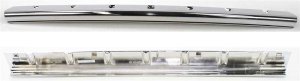 Front Bumper Molding for Jeep Liberty 2008-2012, Lower Position, Plastic Material, Chrome Finish, Replacement