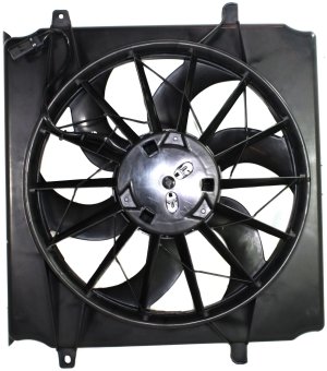 Radiator Fan Assembly for Jeep Liberty 2004-2007, Gas, Without Heavy Duty Cooling, Replacement