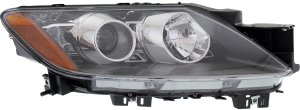 Headlight for Mazda CX-7 2007-2009, Right (Passenger) Lens and Housing, Xenon, Without HID Kit, Replacement