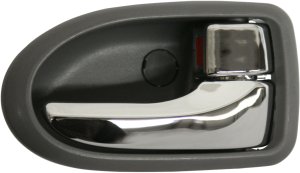 Front Interior Door Handle for 2000-2006 MPV Right (Passenger), Chrome Lever with Gray Bezel, Bright with Gray equals Rear, Replacement