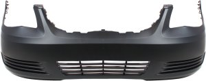 Front Bumper Cover for Pontiac G5 2008-2009 Base Model, Primed (Ready to Paint), Without Fog Light Holes, Replacement