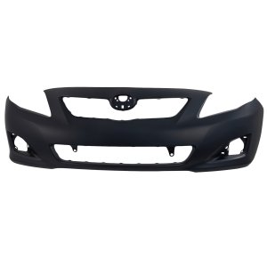 Front Bumper Cover for Toyota Corolla 2009-2010, Primed (Ready to Paint), without Spoiler Holes, for Japan and North America Models (Excluding S/XRS), Replacement