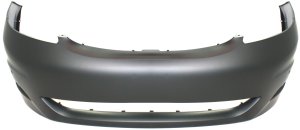 Front Bumper Cover for Toyota Sienna 2006-2010, Primed (Ready to Paint), with Parking Assist Sensor Holes, Replacement