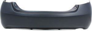 Rear Bumper Cover for 2007-2011 Toyota Camry, Primed (Ready to Paint), Hybrid Model, with Single Exhaust Hole, for Japan-Built Vehicles, Replacement