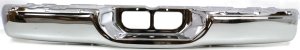 Step Bumper Face Bar for 2000-2006 Tundra, Chrome Finish, Fleetside, Without Pad and Mounting Bracket but with Pad Provision, Replacement