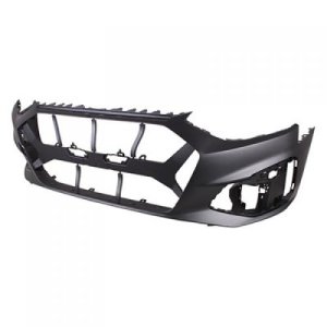 Front Bumper Cover for Audi A4 2020-2020/S4 2020-2021, Primed (Ready to Paint), without Headlight Washer, without Parallel Park Assist Sensor Holes, (A4, with S Line Package), Replacement