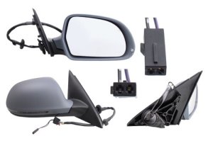 Right (Passenger) Side View Mirror Assembly for 2015 - 2018 Audi Q3: Outside Rear View, without Auto Dimming, with Lane Departure Warning, with Signal, Manual Fold,  8U1857410FSP9-PFM, Replacement
