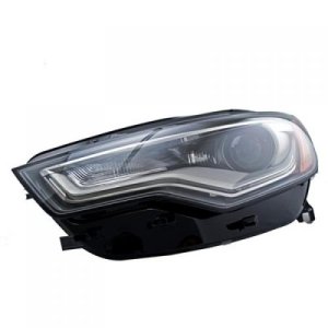 Left (Driver) Headlight Assembly for 2012 - 2018 Audi S6, Xenon without Auto Level Lights, Composite,  4G0941043E, Replacement