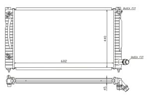 2003 - 2003 Audi Rs6 Radiator