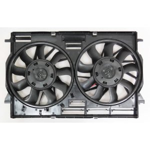 Radiator Cooling Fan Assembly for 2017 - 2021 Audi Q7, Motor/Blade/Shroud Dual Fan Assembly,  8W0121207C-PFM, Replacement