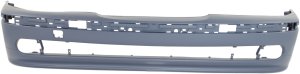 Front Bumper Cover for BMW 5-Series (2001-2003), Primed (Ready to Paint), Without Headlight Holes, with Molding Holes, Fit 525i/530i/540i Models, Replacement