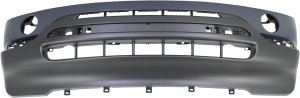 Front Bumper Cover for BMW X5 2000-2003, Primed (Ready to Paint), for 3.0/4.4L Engine, with Headlight and Parking Distance Control Sensor Holes, Replacement