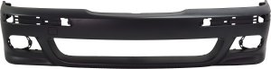 Primed (Ready to Paint) Front Bumper Cover for BMW M5 2000-2003, without Headlight Washer and Park Distance Control Sensor Holes, without Plastic Grille, Replacement