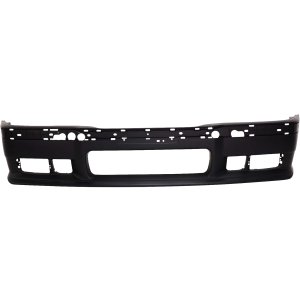 Front Bumper Cover for BMW M3 Coupe/Sedan 1995-1999, Primed (Ready to Paint), with Mesh-Plastic, Bumper Filler not included, Replacement